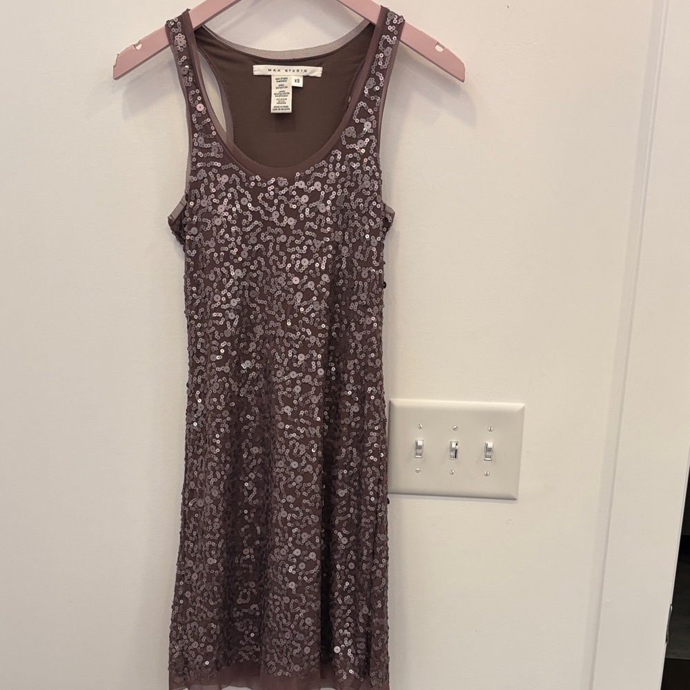 Max Studio Sequin Mini Dress in purple